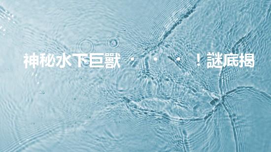 神秘水下巨獸！謎底揭曉，自動(dòng)抽沙機(jī)器人能否拯救海洋？